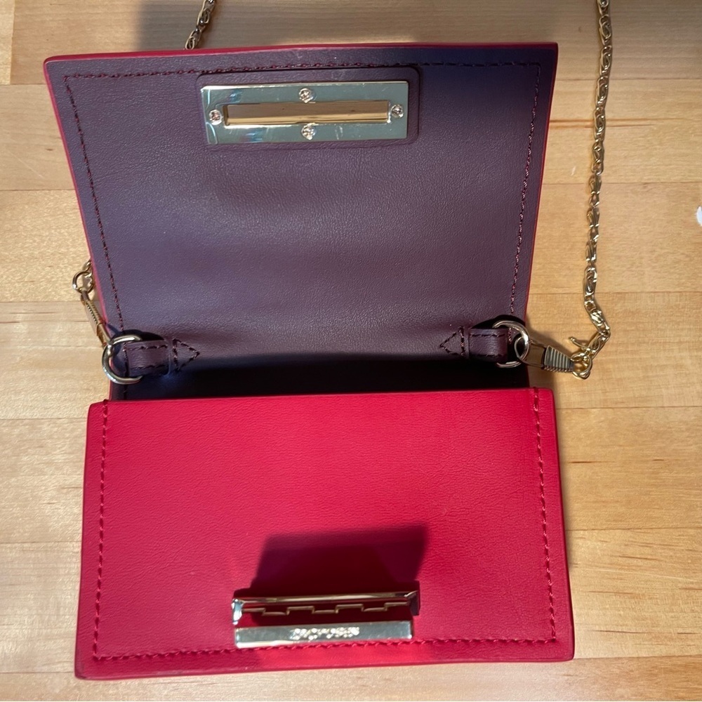 ZAC Zac Posen Eartha Leather Card Case Mini Crossbody Wallet on Chain - Picture 7 of 13